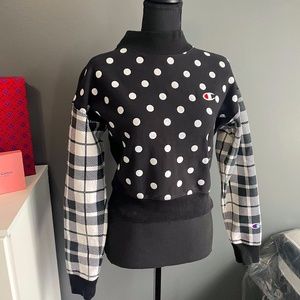 CHAMPION POLKA-DOT/PLAID JUMPER/SWEATSHIRT